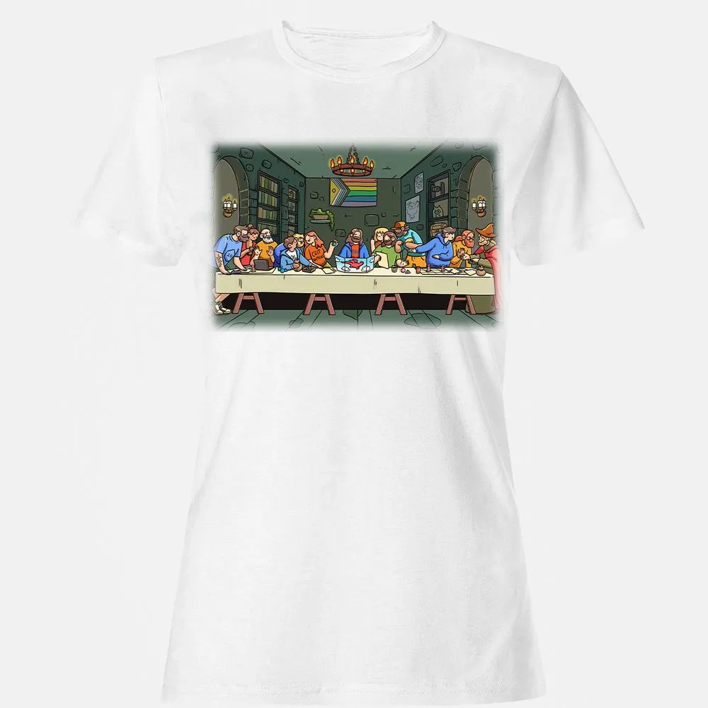 DnD Characters Pride Themed The Last Supper Shirt Women's T-Shirt - White - 16