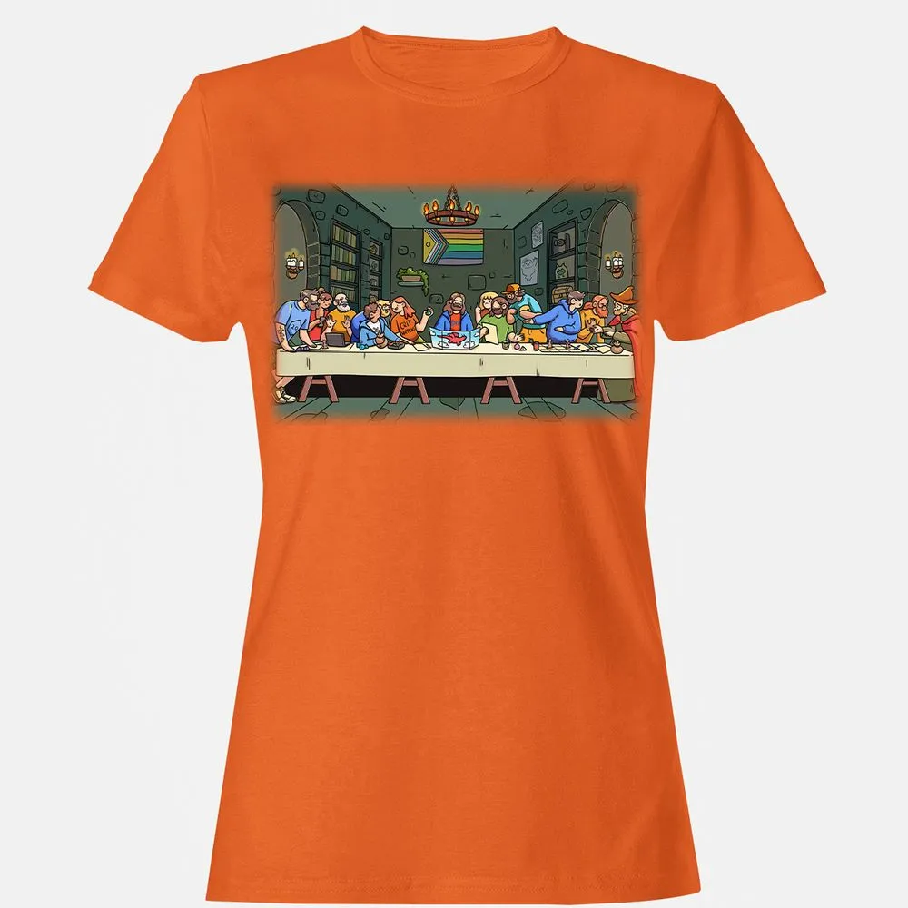 DnD Characters Pride Themed The Last Supper Shirt Women's T-Shirt - Orange - 11