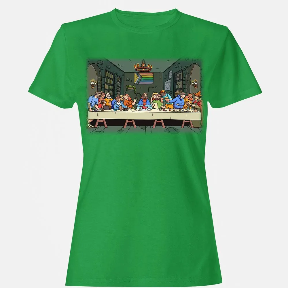 DnD Characters Pride Themed The Last Supper Shirt Women's T-Shirt - Irish Green - 7