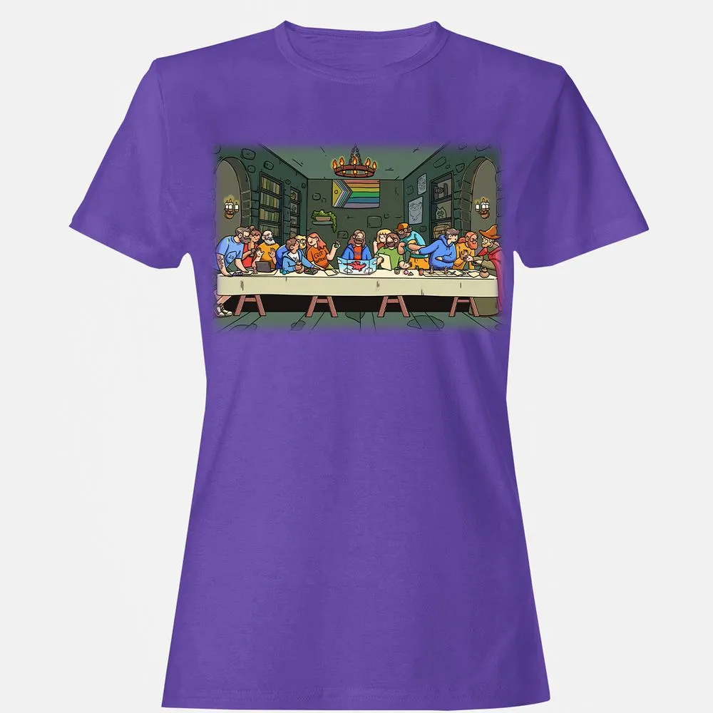 DnD Characters Pride Themed The Last Supper Shirt Women's T-Shirt - Purple - 12