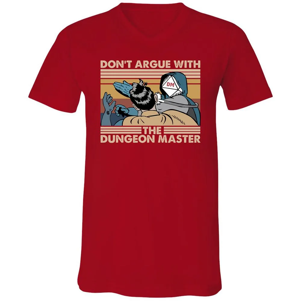 Don't Argue With The DM Unisex V-Neck T-Shirt - Red - 3