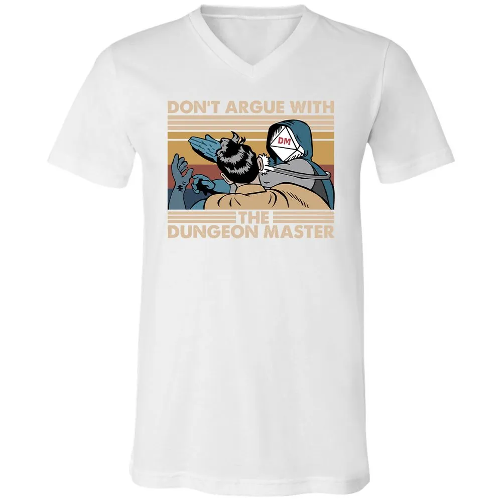 Don't Argue With The DM Unisex V-Neck T-Shirt - White - 5