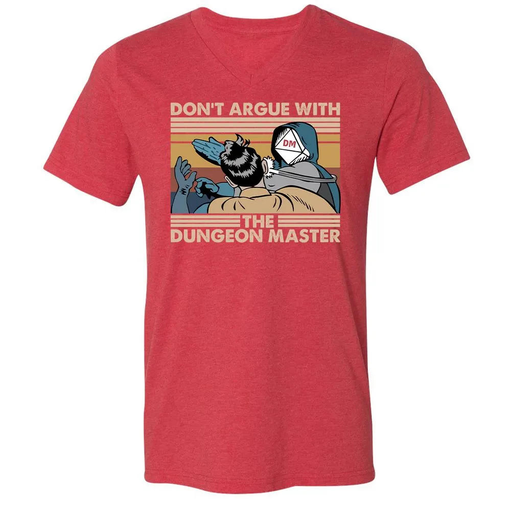 Don't Argue With The DM Unisex V-Neck T-Shirt - Heather Red - 16