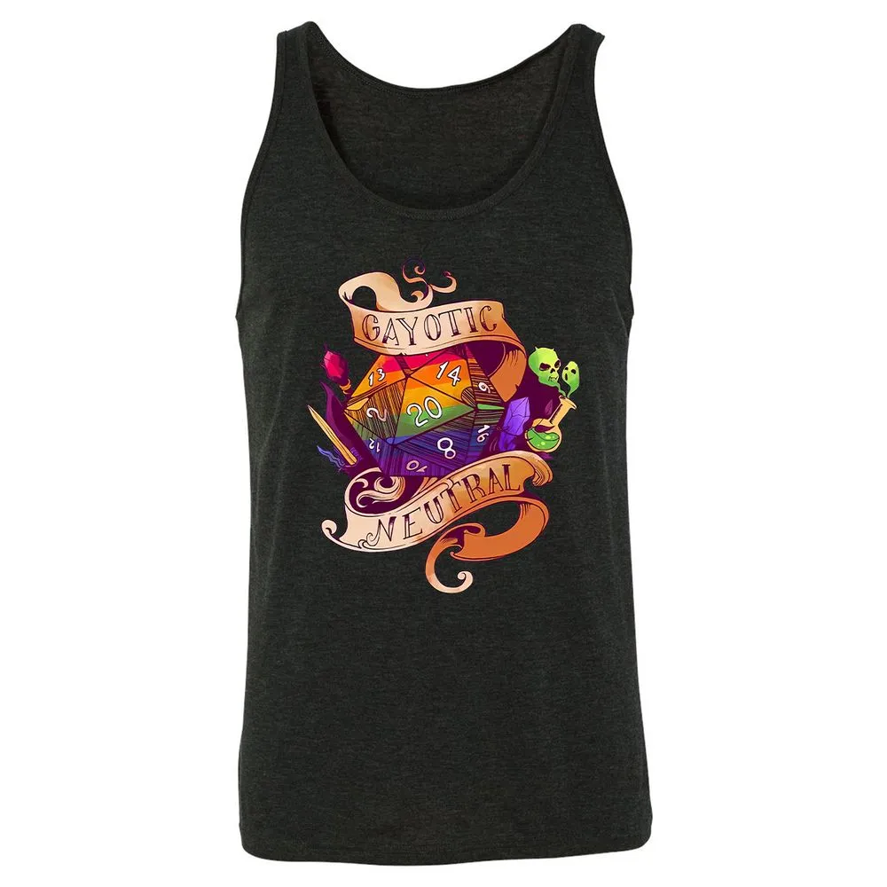 Gayotic Neutral Unisex Jersey Tank - Charcoal Black Triblend - 5