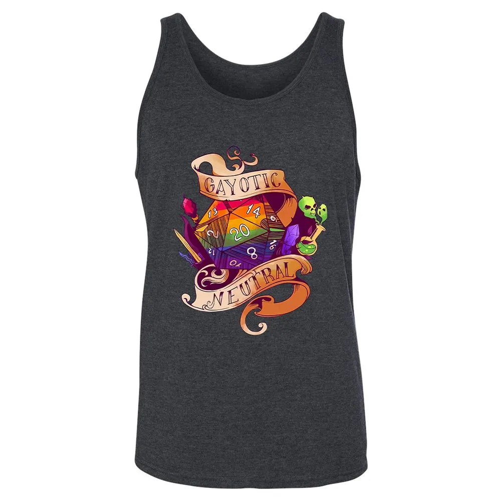 Gayotic Neutral Unisex Jersey Tank - Dark Grey Heather - 6
