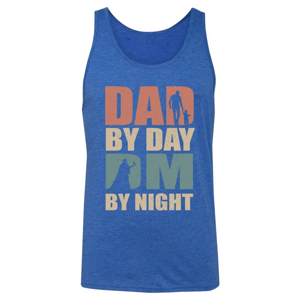 Dad By Day DM By Night - True Royal Triblend - 12