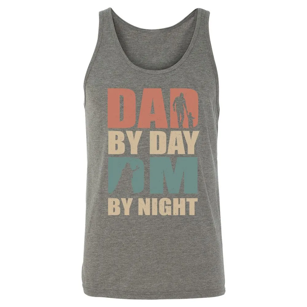 Dad By Day DM By Night - Grey Triblend - 8