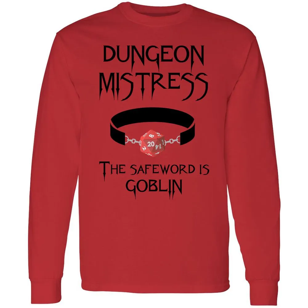 Dungeon Mistress Long Sleeve T-Shirt - Red - 14