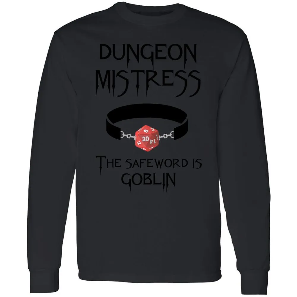 Dungeon Mistress Long Sleeve T-Shirt - Black - 16