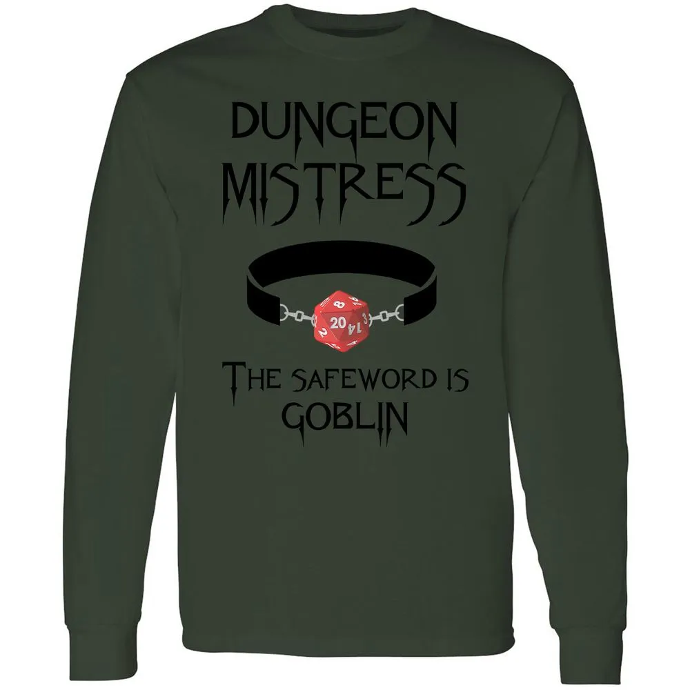Dungeon Mistress Long Sleeve T-Shirt - Forest Green - 8