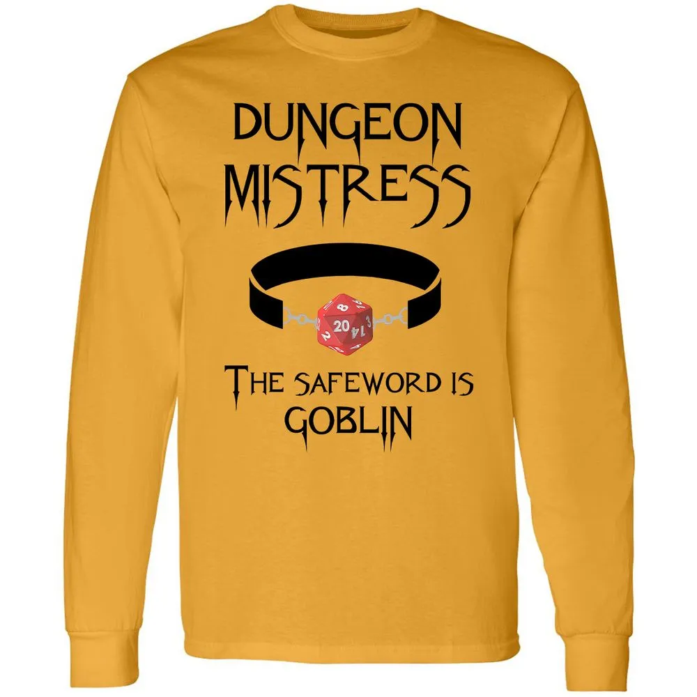 Dungeon Mistress Long Sleeve T-Shirt - Gold - 9