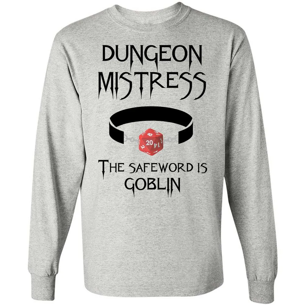 Dungeon Mistress Long Sleeve T-Shirt - Ash - 5