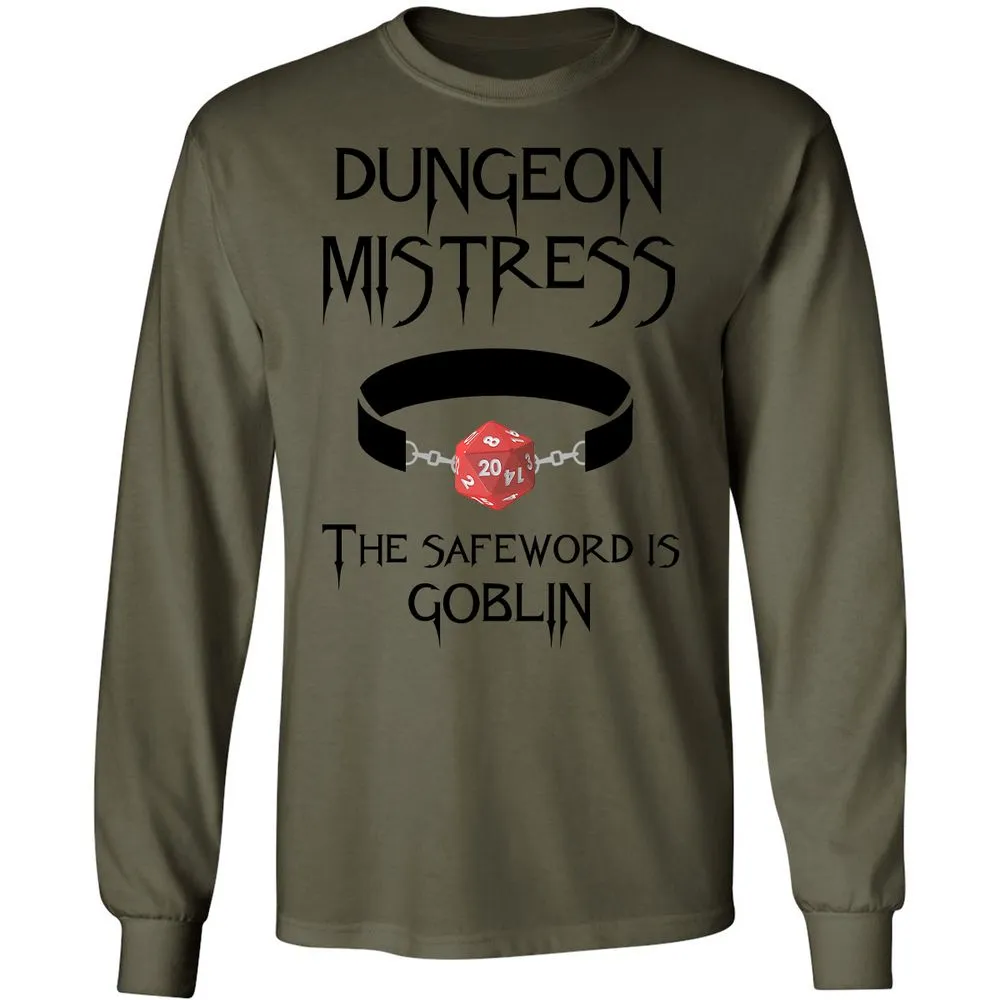 Dungeon Mistress Long Sleeve T-Shirt - Military Green - 7