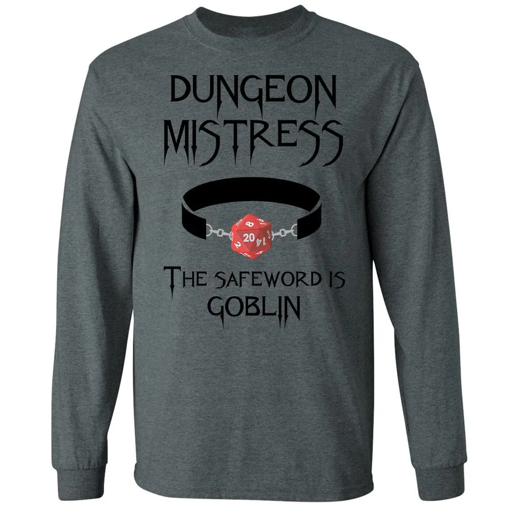 Dungeon Mistress Long Sleeve T-Shirt - Dark Heather - 15