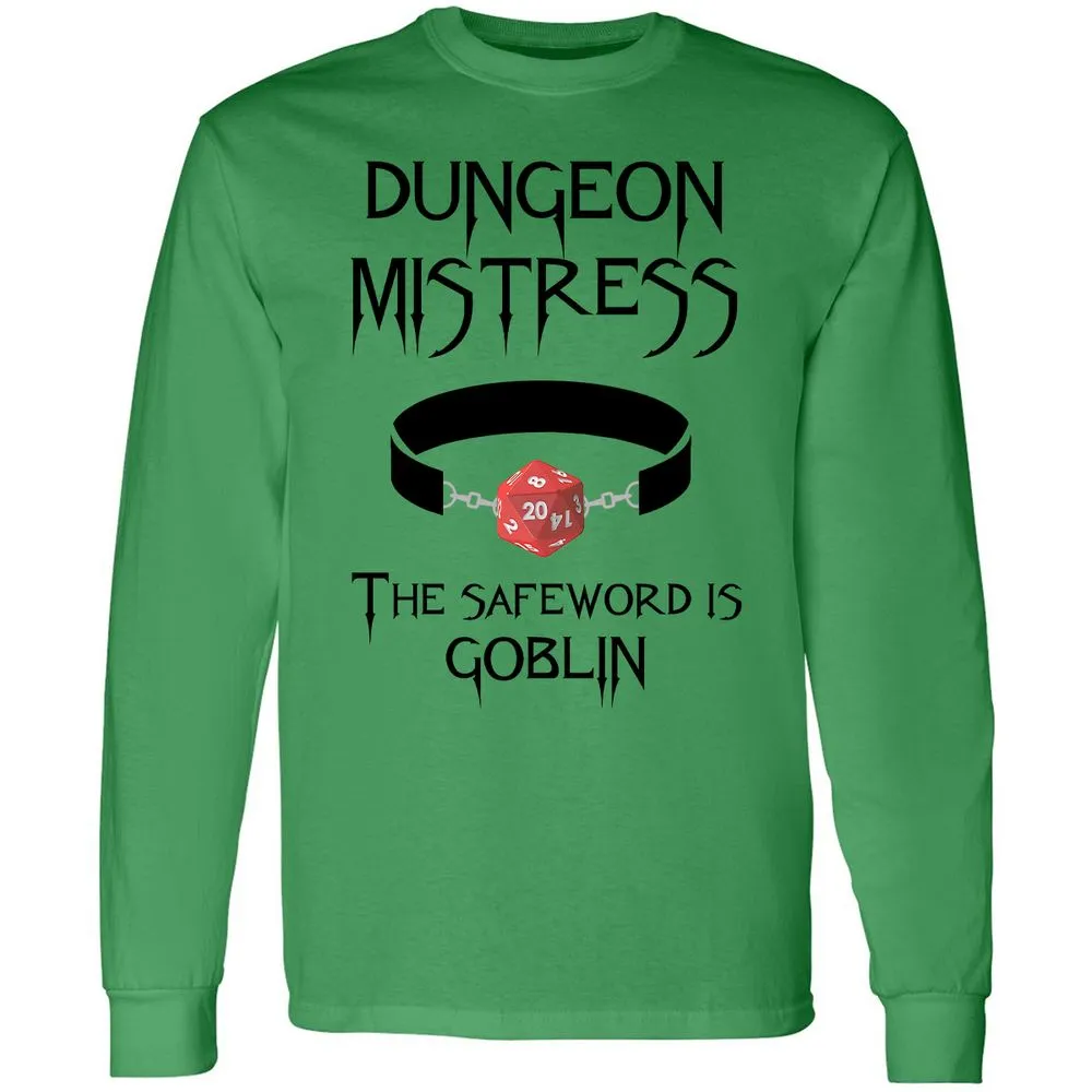 Dungeon Mistress Long Sleeve T-Shirt - Irish Green - 10