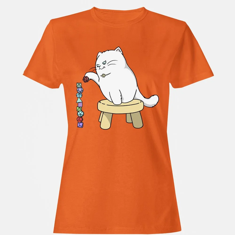 Cat Stacking Dice Women's T-Shirt - Orange - 11