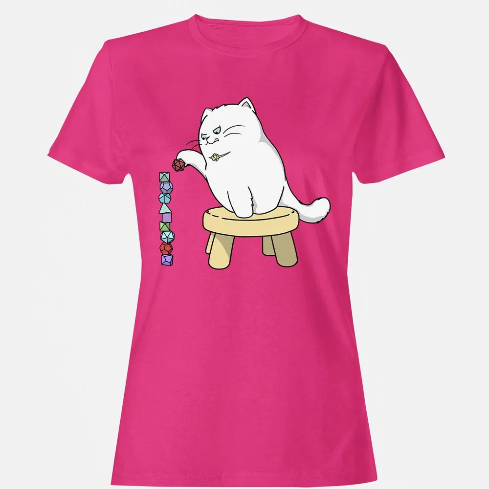 Cat Stacking Dice Women's T-Shirt - Heliconia - 6