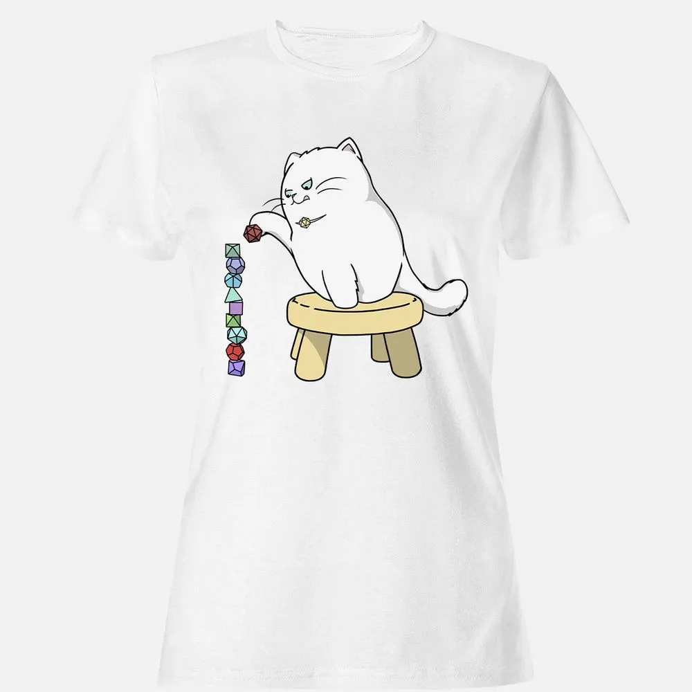 Cat Stacking Dice Women's T-Shirt - White - 16