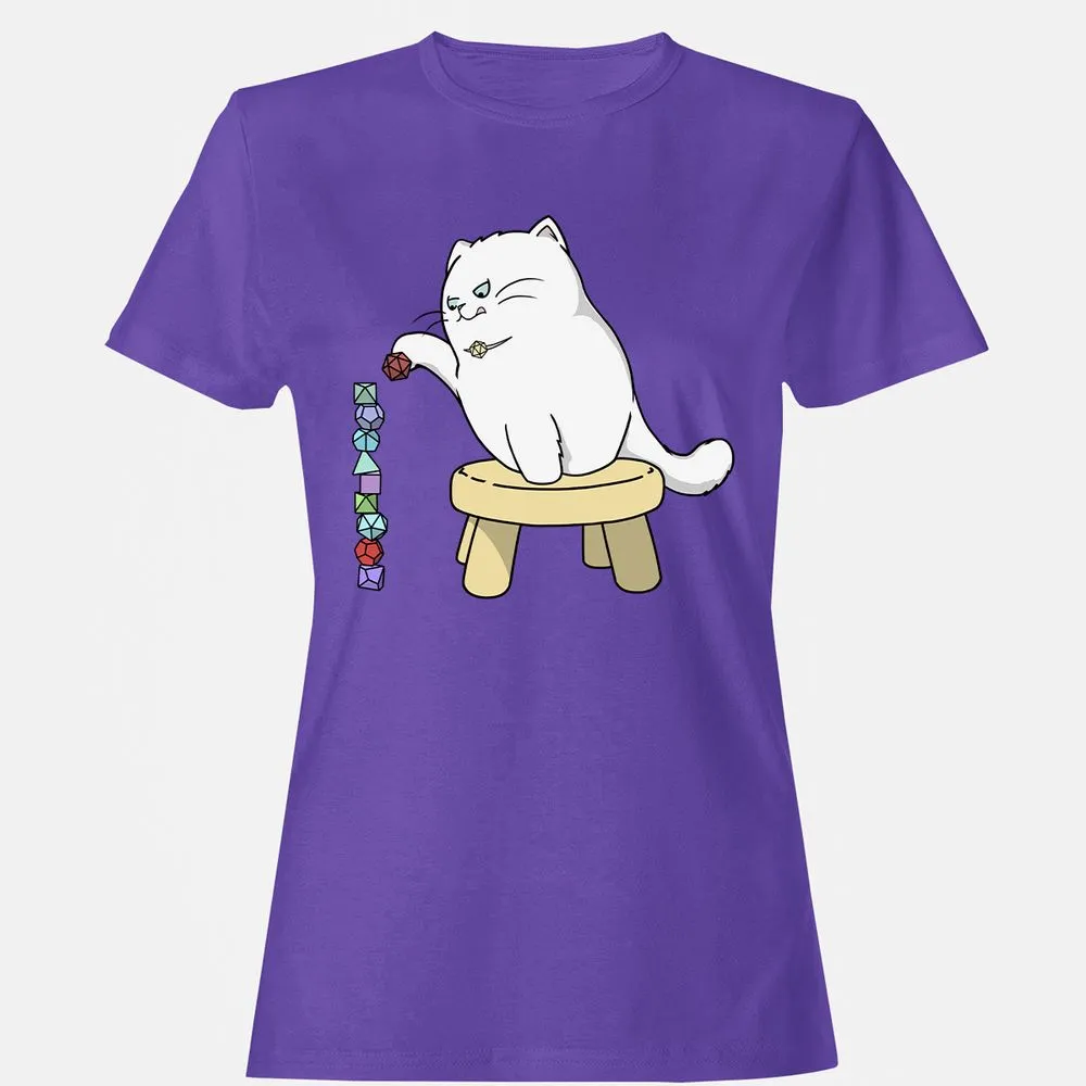 Cat Stacking Dice Women's T-Shirt - Purple - 12