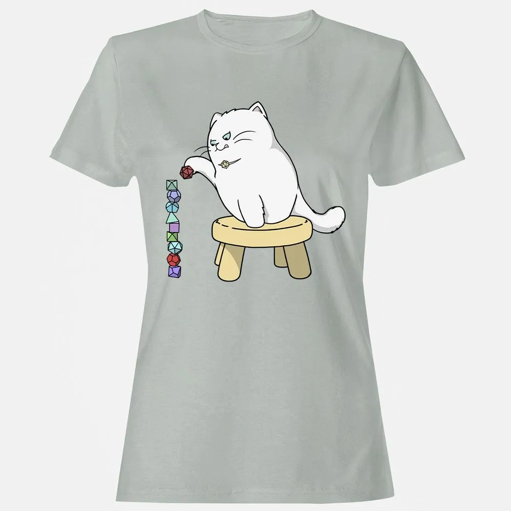 Cat Stacking Dice Women's T-Shirt - Ash - 2