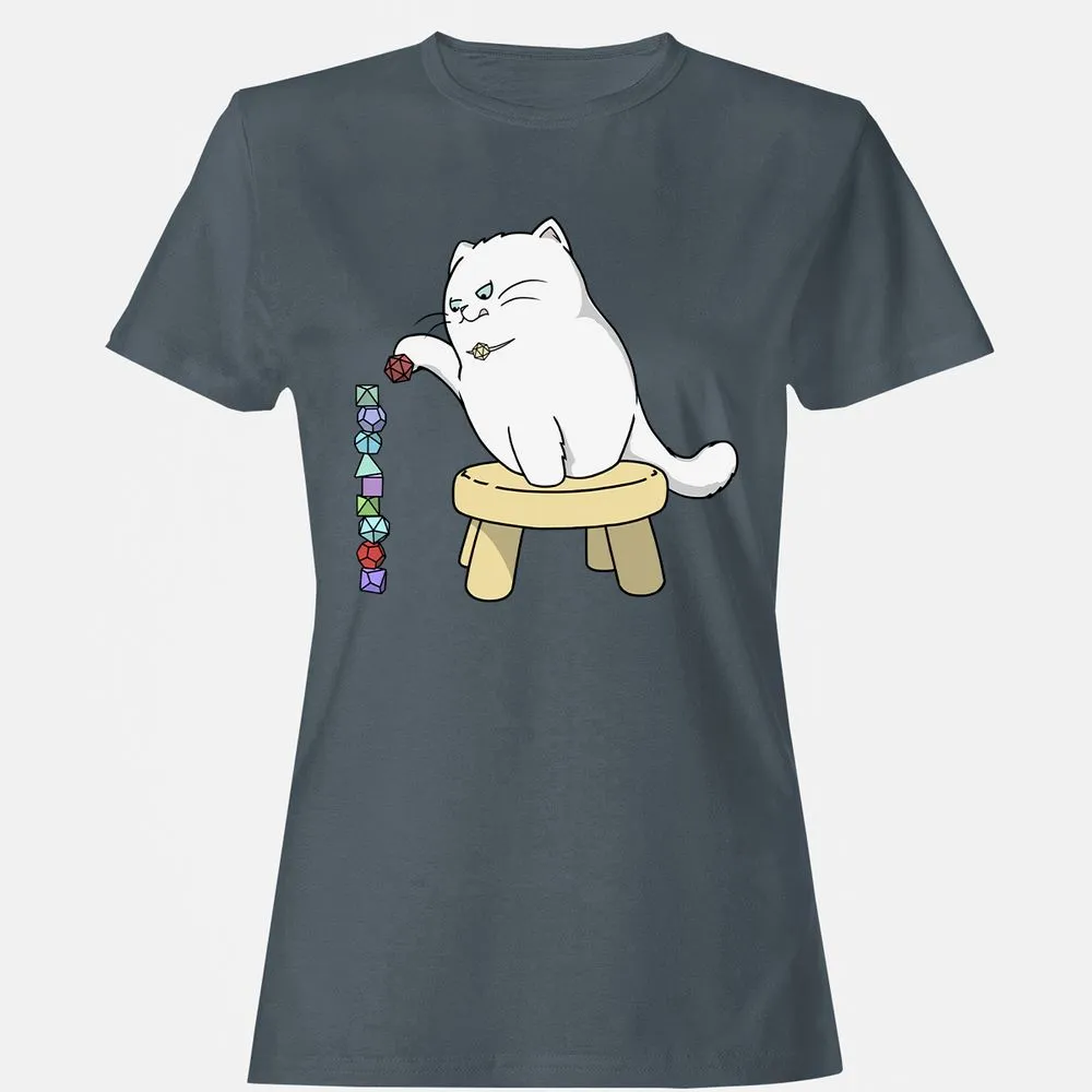 Cat Stacking Dice Women's T-Shirt - Charcoal - 3