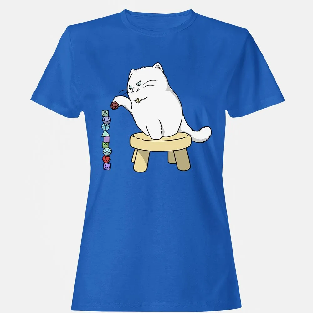 Cat Stacking Dice Women's T-Shirt - Royal - 14