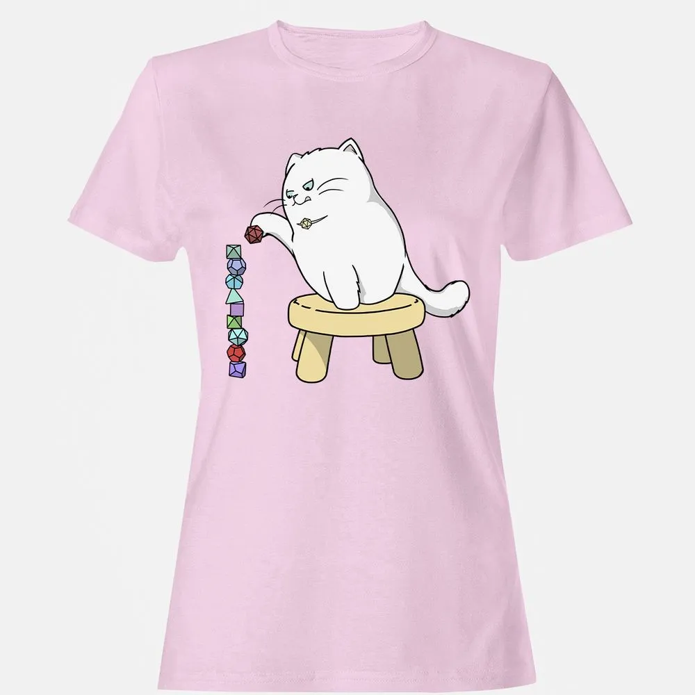 Cat Stacking Dice Women's T-Shirt - Light Pink - 9