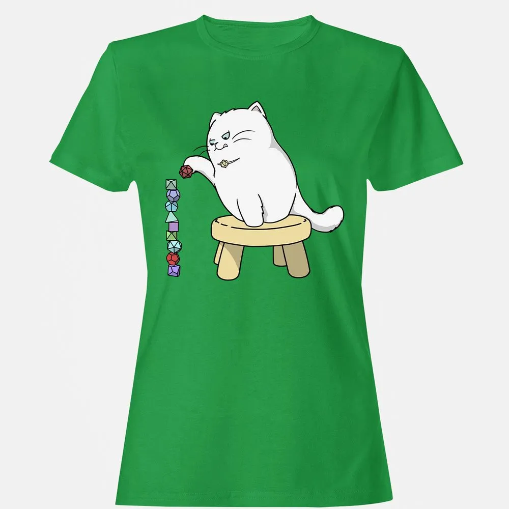 Cat Stacking Dice Women's T-Shirt - Irish Green - 7