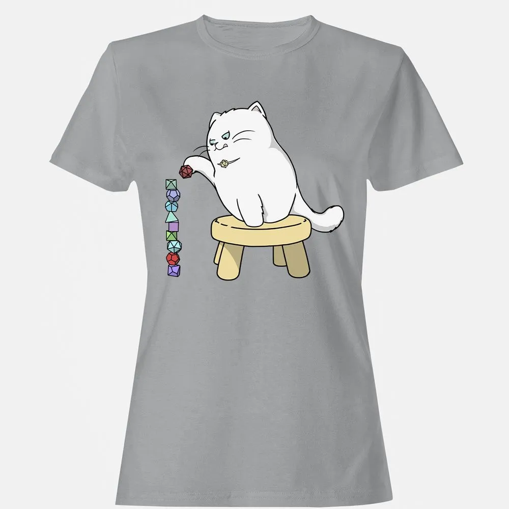 Cat Stacking Dice Women's T-Shirt - Sport Grey - 15