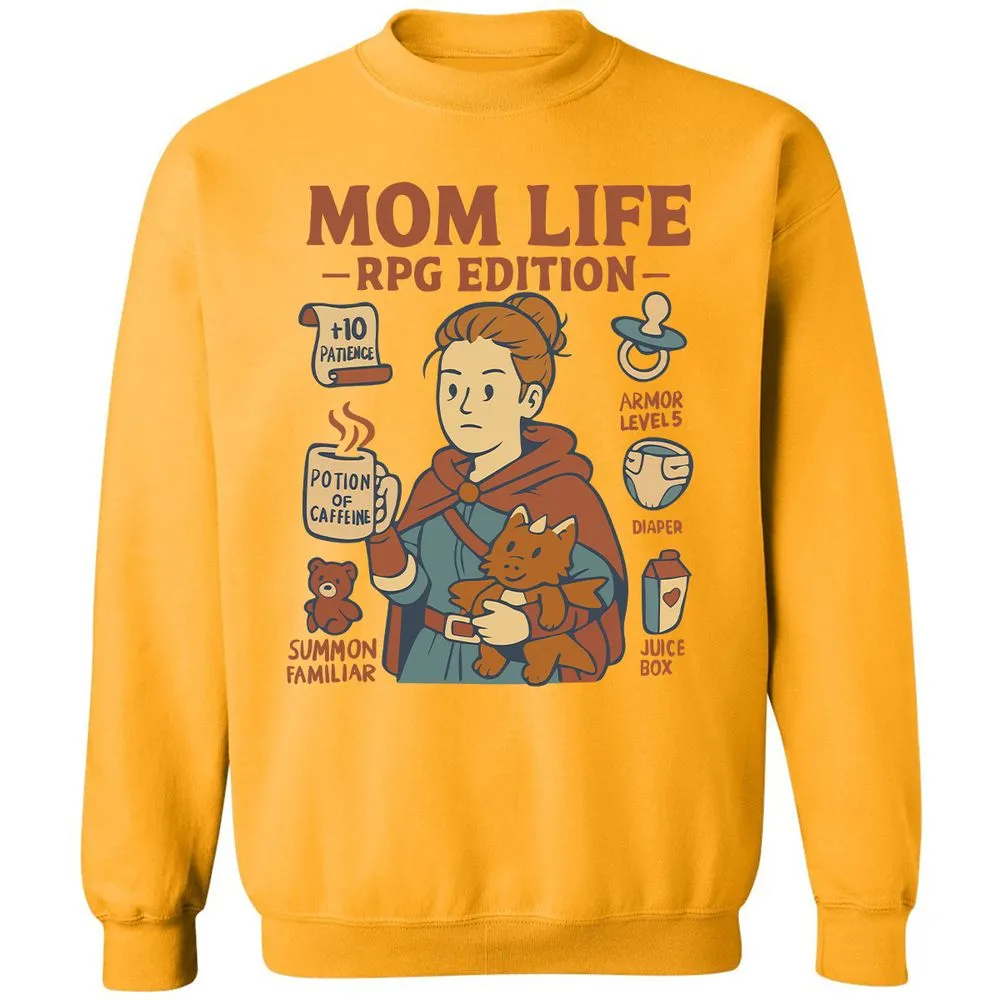 Mom Life RPG Edition Classic Unisex Sweatshirt - Gold - 11