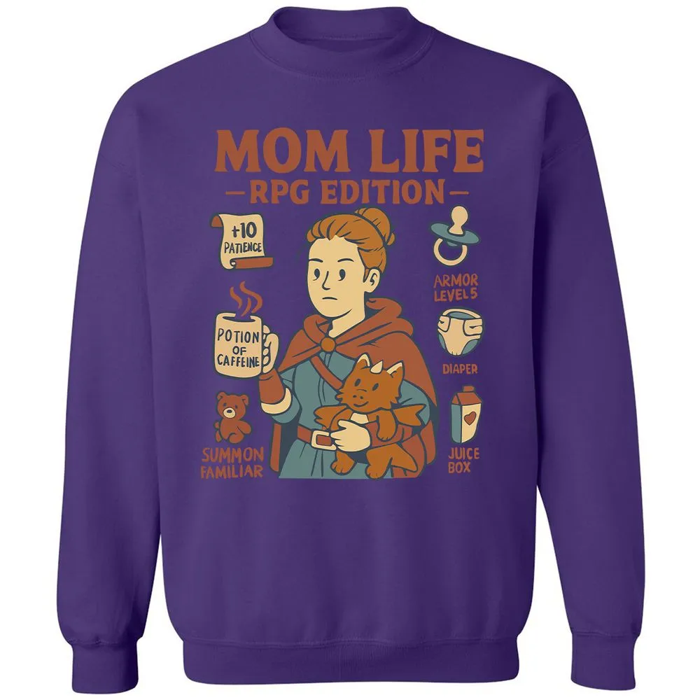 Mom Life RPG Edition Classic Unisex Sweatshirt - Purple - 6