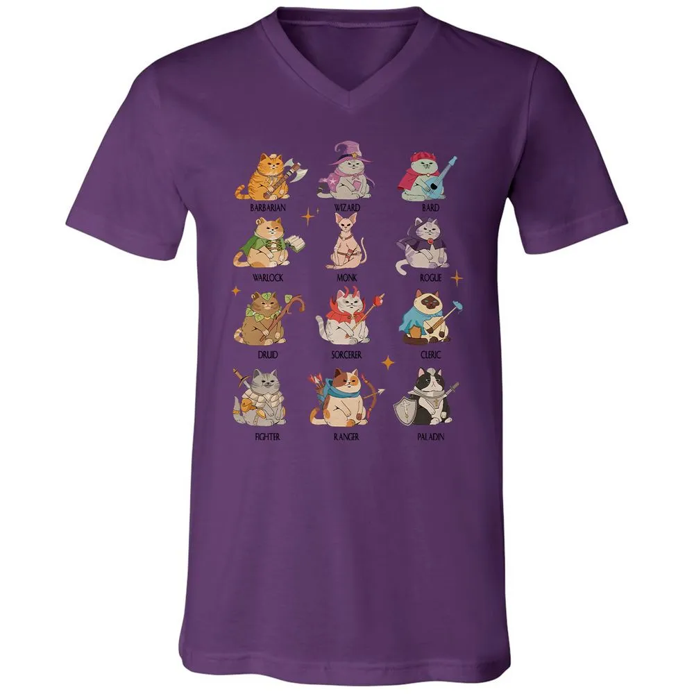Dungeons And Cats Unisex V-Neck T-Shirt - Team Purple - 2