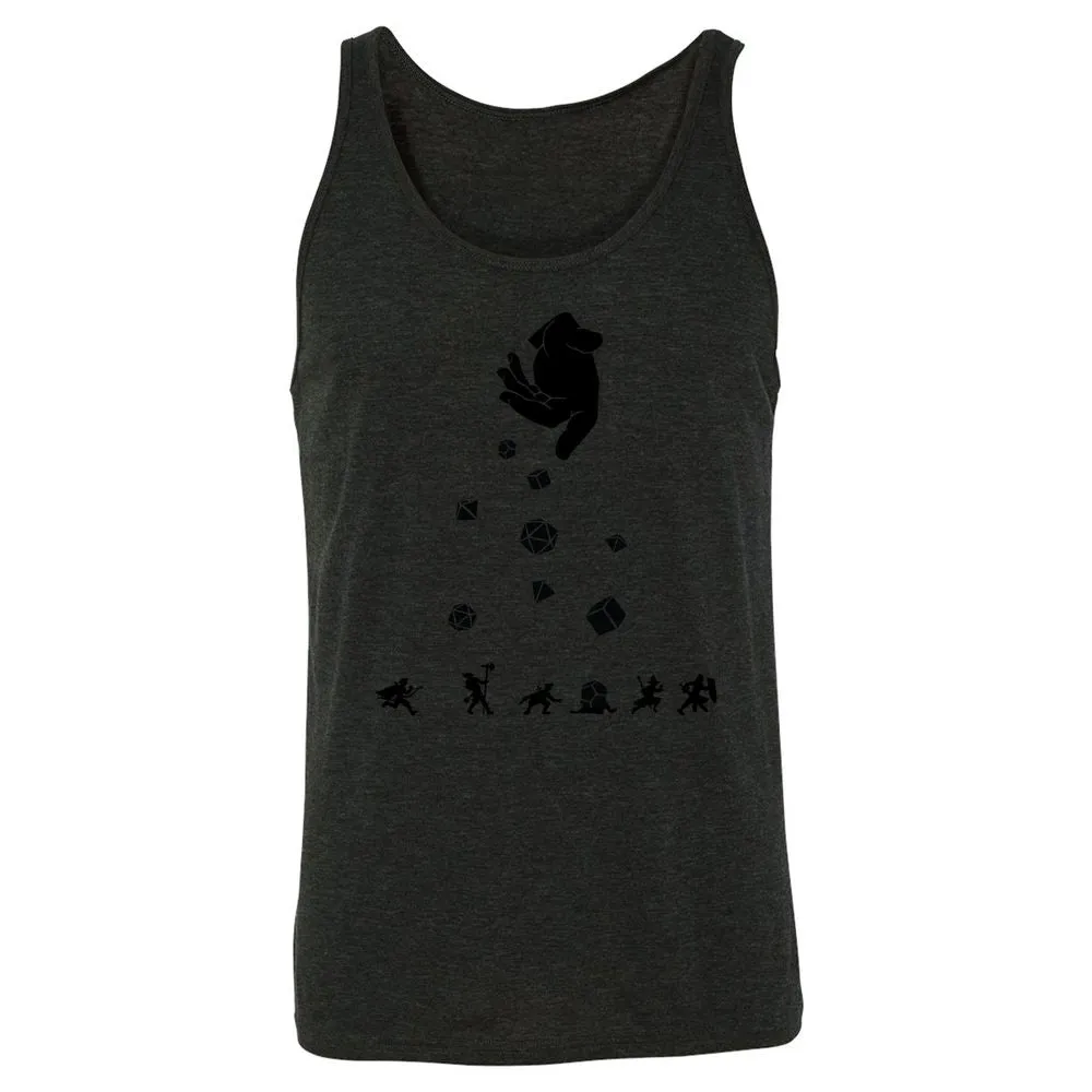 Rocks Fall, Everyone Dice Unisex Jersey Tank - Charcoal Black Triblend - 5