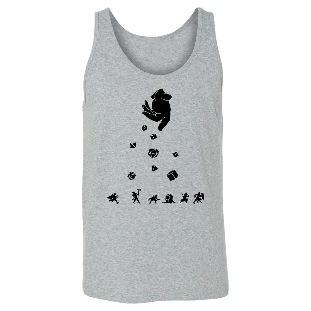 Rocks Fall, Everyone Dice Unisex Jersey Tank - Athletic Heather - 4