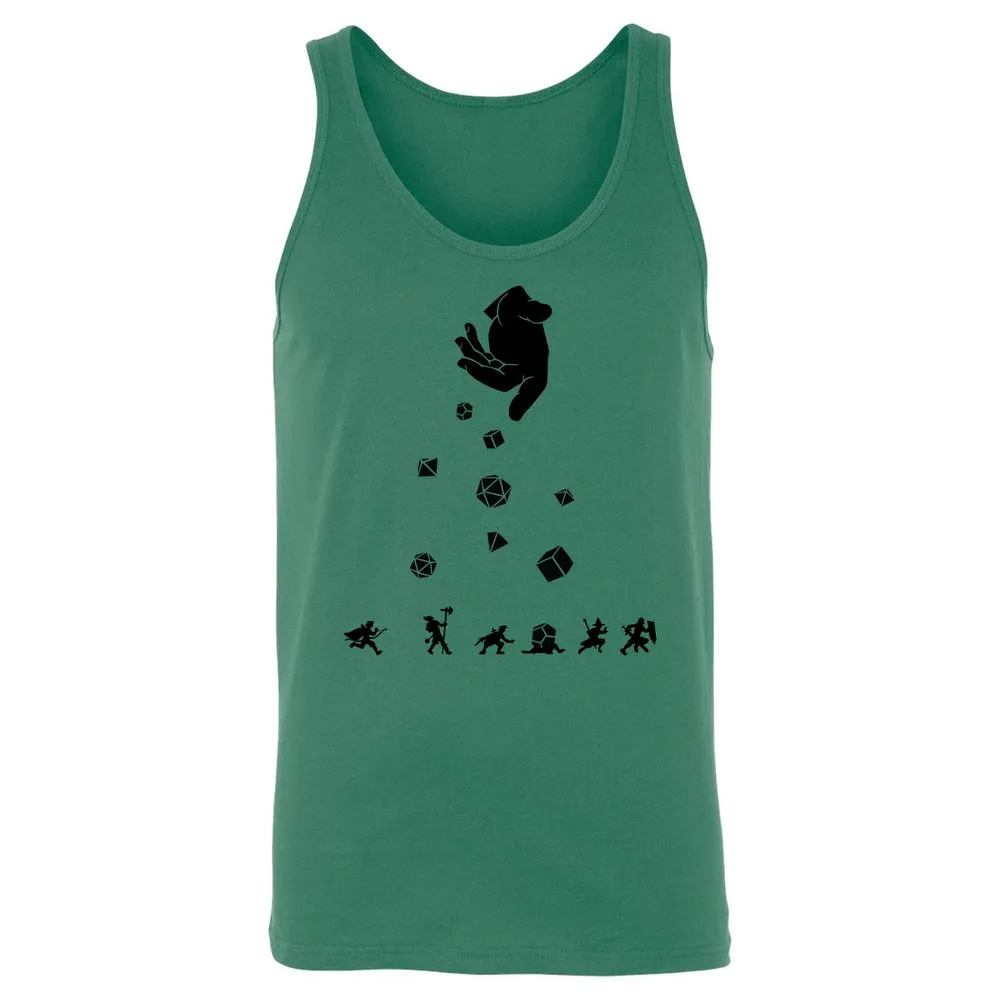 Rocks Fall, Everyone Dice Unisex Jersey Tank - Kelly - 9