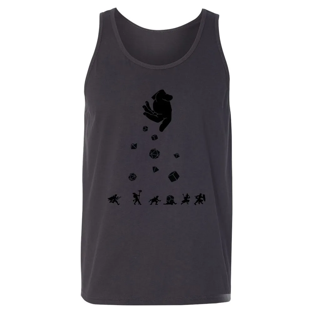 Rocks Fall, Everyone Dice Unisex Jersey Tank - Dark Grey - 7