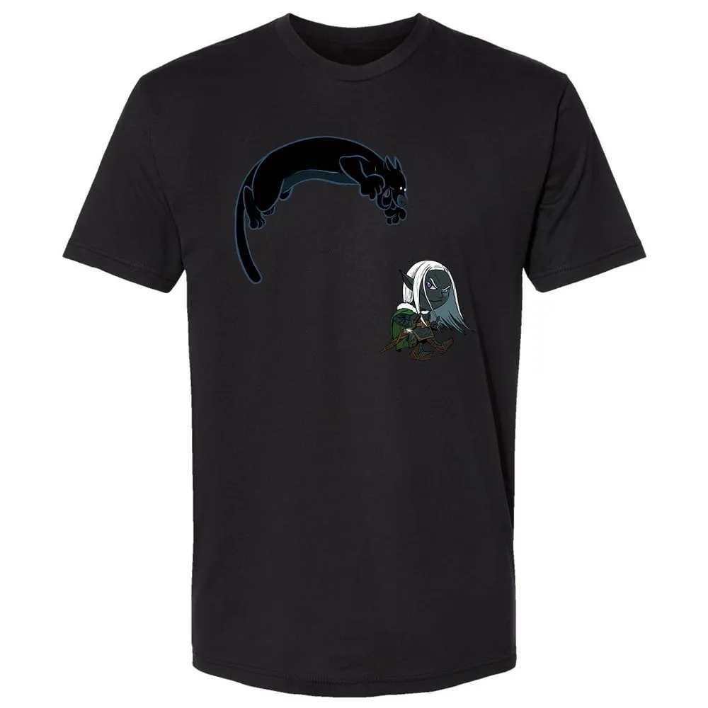 Drizzt And Guenhwyvar Premium Unisex T-Shirt - Black - 16