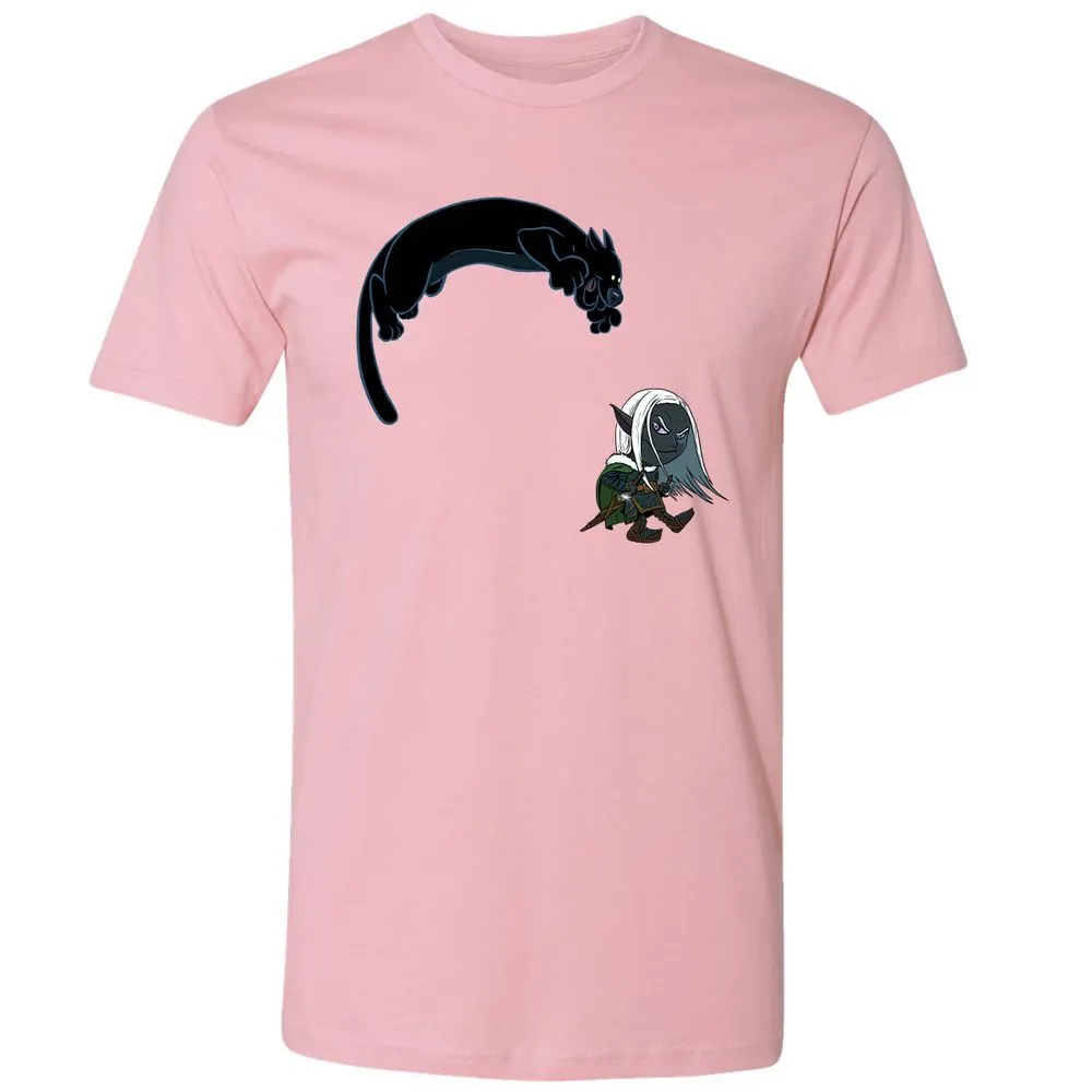 Drizzt And Guenhwyvar Premium Unisex T-Shirt - Light Pink - 3