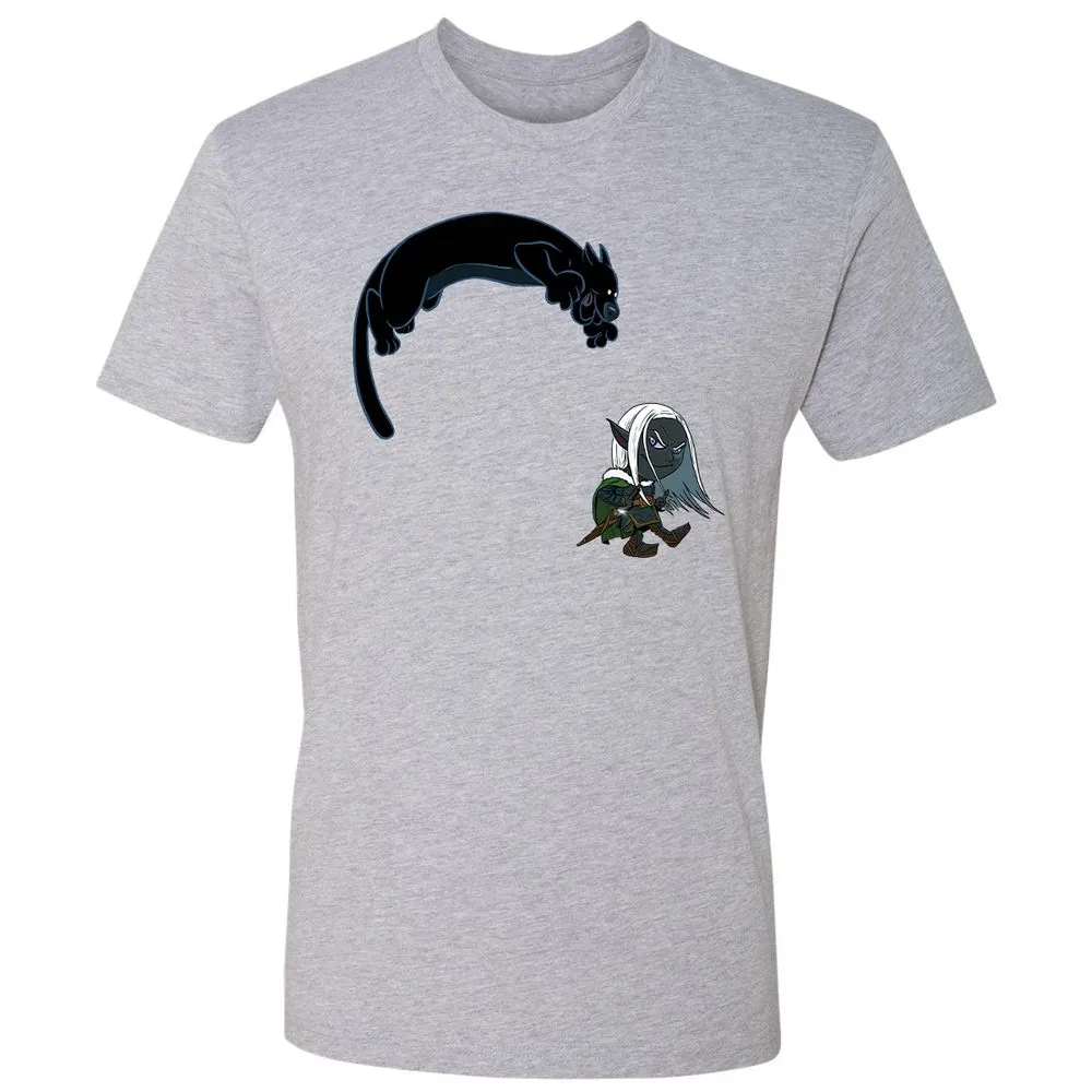 Drizzt And Guenhwyvar Premium Unisex T-Shirt - Heather Grey - 9