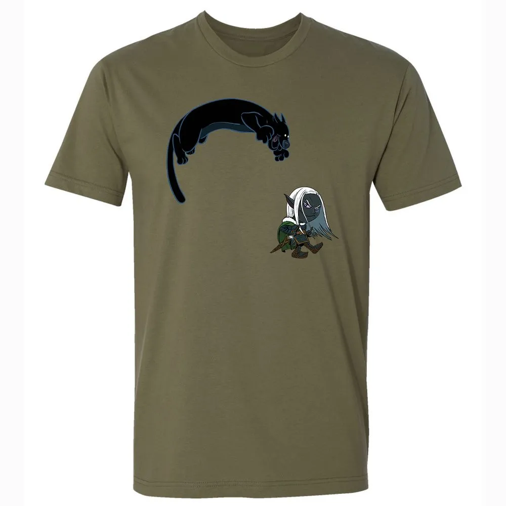 Drizzt And Guenhwyvar Premium Unisex T-Shirt - Military Green - 5