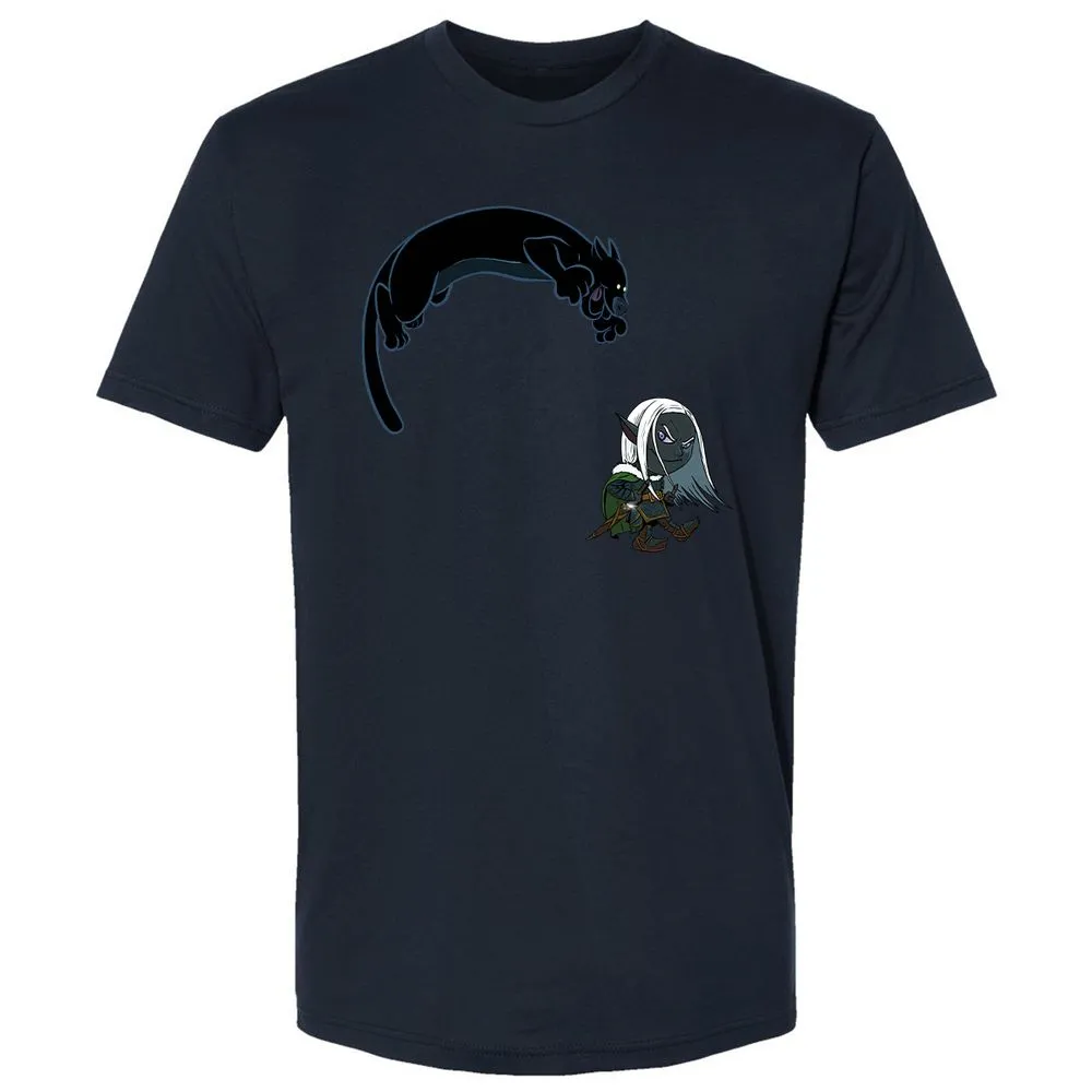 Drizzt And Guenhwyvar Premium Unisex T-Shirt - Midnight Navy - 14