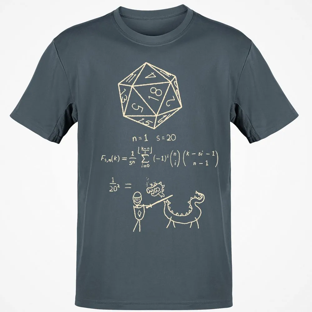 Science Of20 Sided Dice Classic Unisex T-Shirt - Charcoal - 3