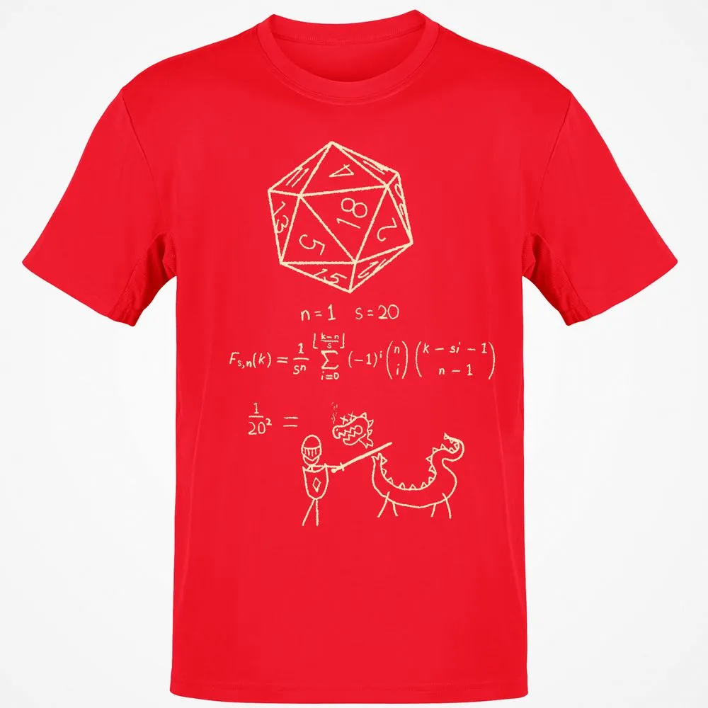 Science Of20 Sided Dice Classic Unisex T-Shirt - Red - 10