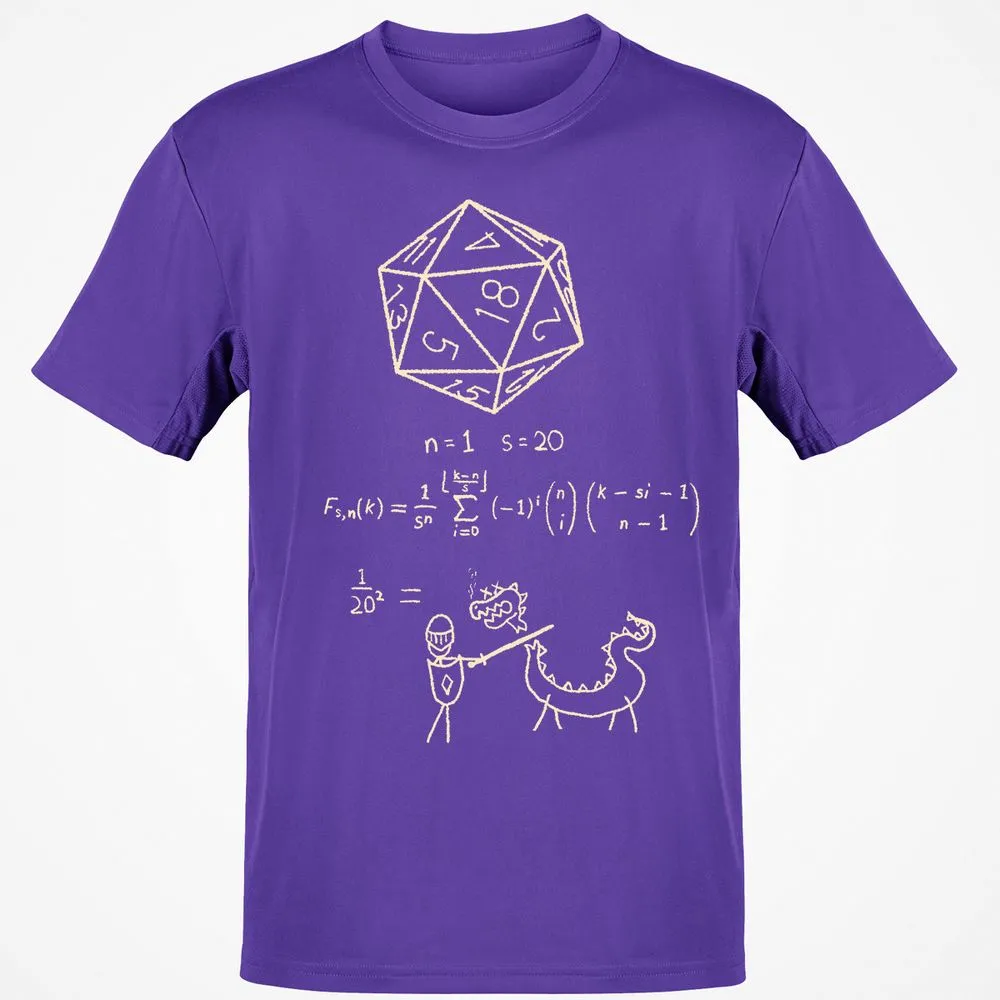 Science Of20 Sided Dice Classic Unisex T-Shirt - Purple - 9