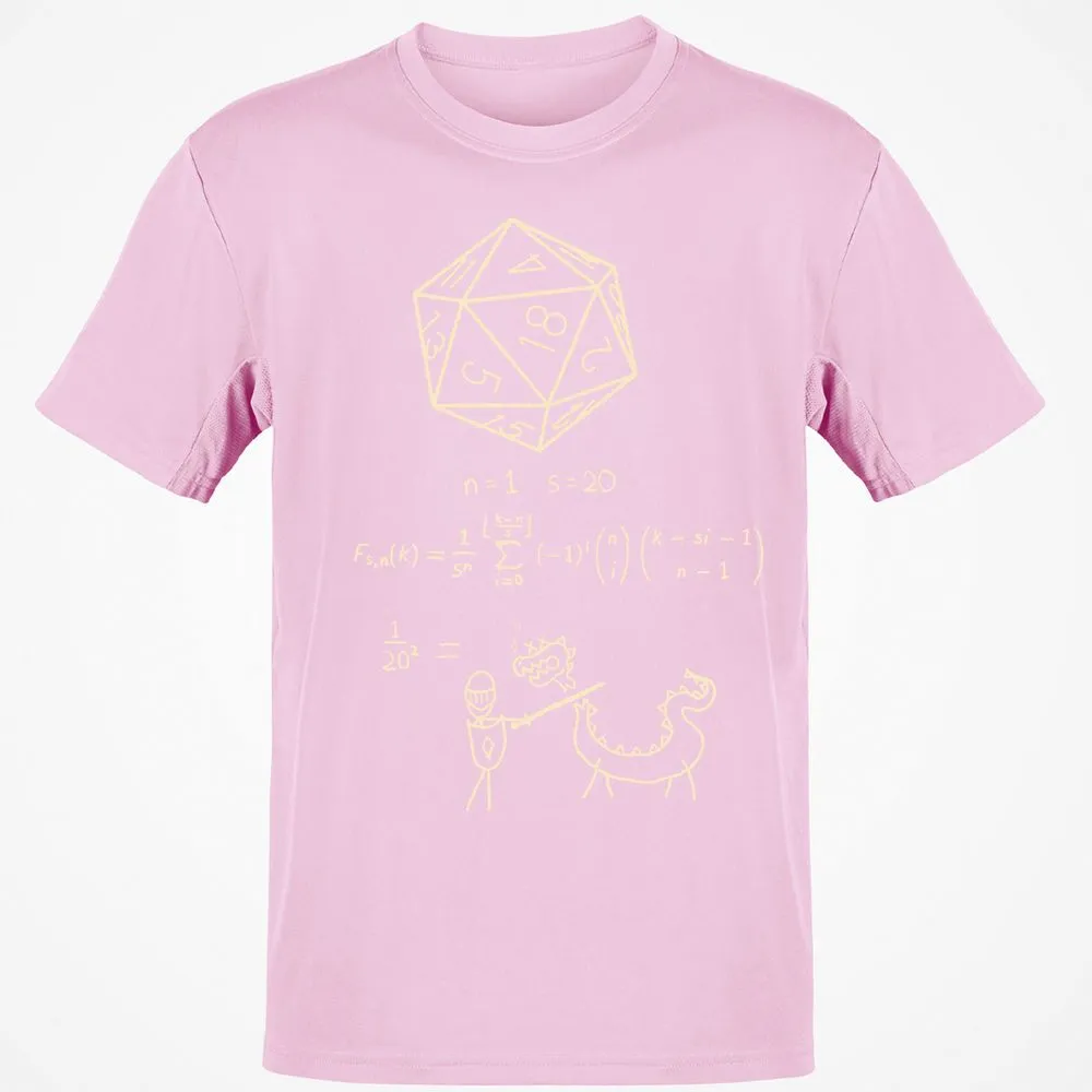 Science Of20 Sided Dice Classic Unisex T-Shirt - Light Pink - 5