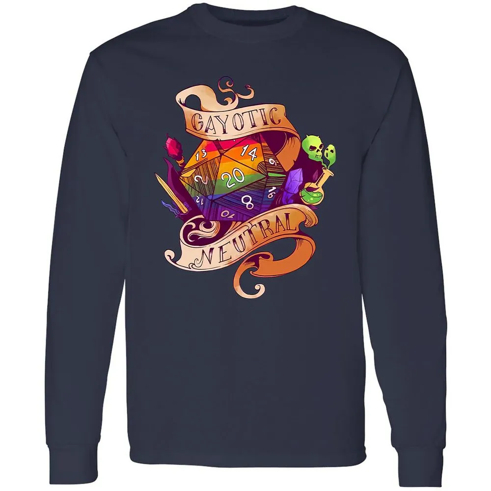 Gayotic Neutral Long Sleeve T-Shirt - Navy - 12