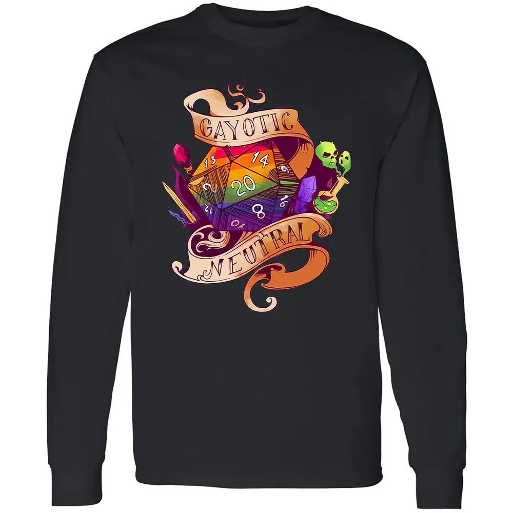 Gayotic Neutral Long Sleeve T-Shirt - Black - 16