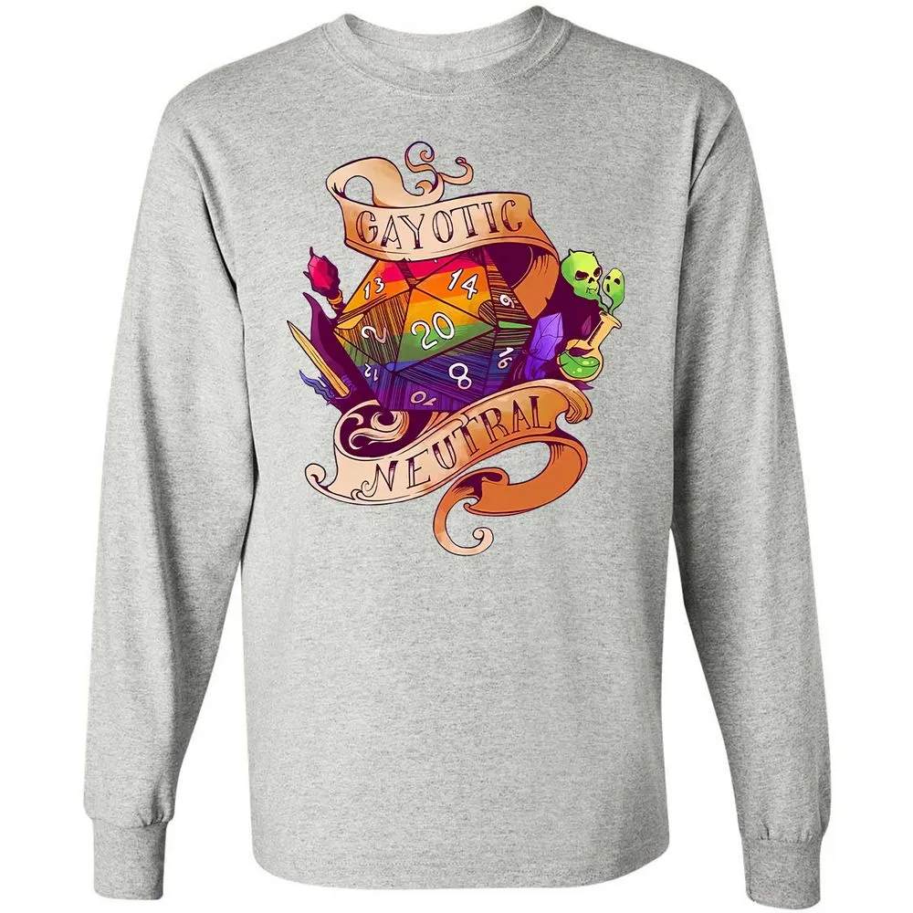 Gayotic Neutral Long Sleeve T-Shirt - Ash - 5