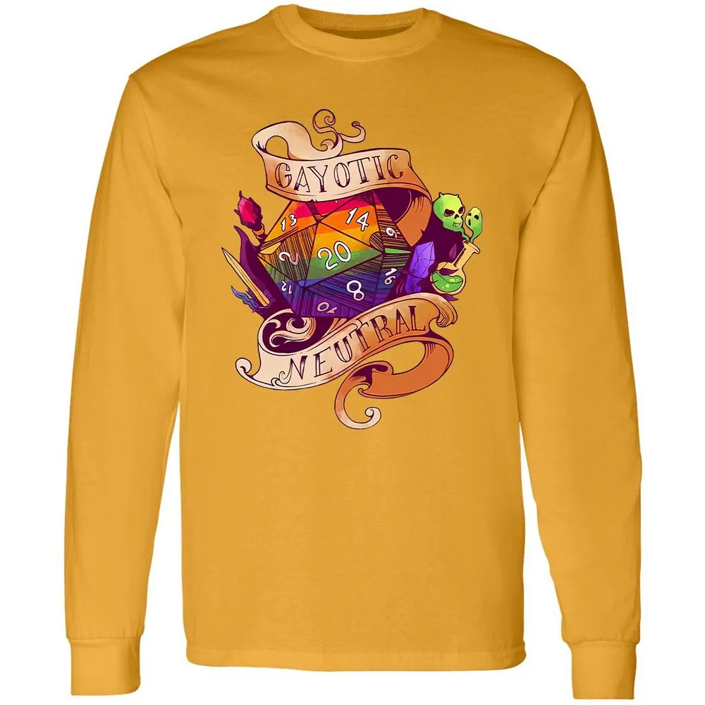 Gayotic Neutral Long Sleeve T-Shirt - Gold - 9