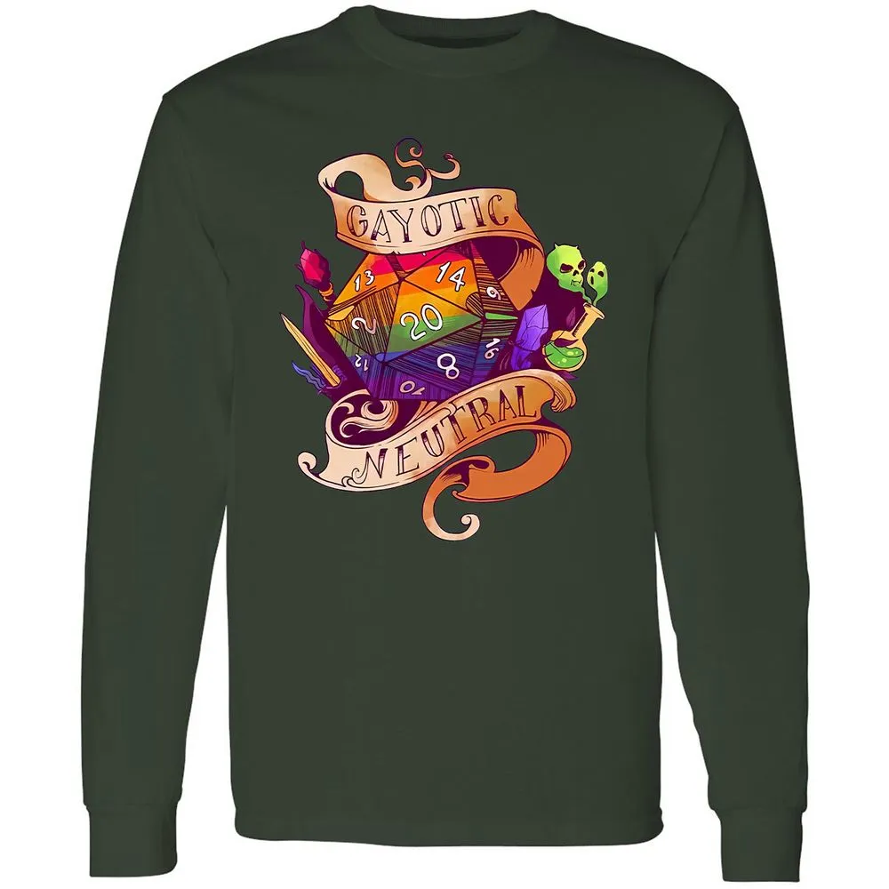 Gayotic Neutral Long Sleeve T-Shirt - Forest Green - 8
